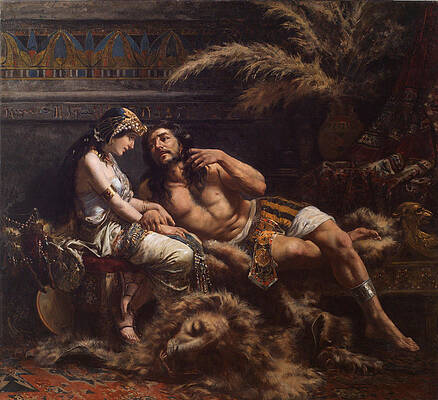 Beyond Toxic Masculinity concept image of Samson symbolizing strength, temptation, and the importance of self-control and discipline.